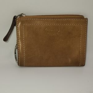 Coach Brown Leather Wristlet